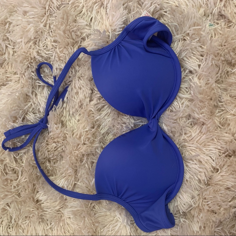 Blue bikini top